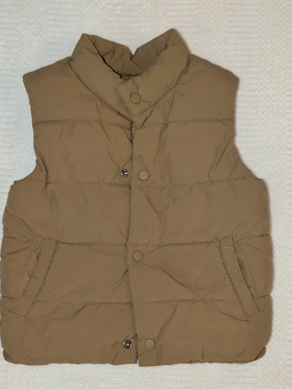 Zara Kids Dark Tan Quilted Puffer Vest Size 2-3yrs